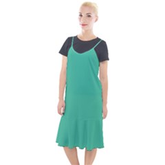 True Biscay Green Solid Color Camis Fishtail Dress by SpinnyChairDesigns