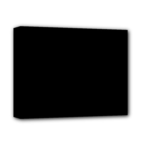 True Black Solid Color Deluxe Canvas 14  x 11  (Stretched)