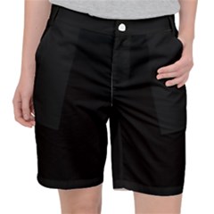 True Black Solid Color Pocket Shorts