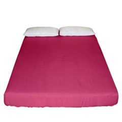 True Blush Pink Color Fitted Sheet (king Size) by SpinnyChairDesigns