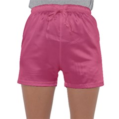 True Blush Pink Color Sleepwear Shorts by SpinnyChairDesigns