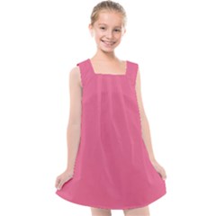True Blush Pink Color Kids  Cross Back Dress by SpinnyChairDesigns