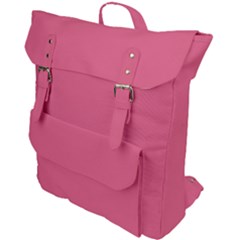 True Blush Pink Color Buckle Up Backpack by SpinnyChairDesigns