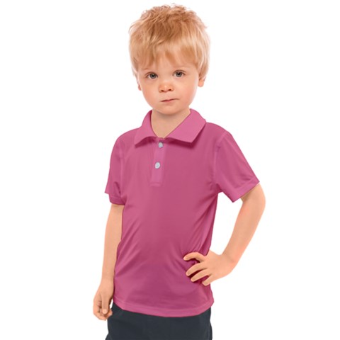 True Blush Pink Color Kids  Polo Tee by SpinnyChairDesigns