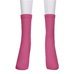 True Blush Pink Color Men s Crew Socks by SpinnyChairDesigns