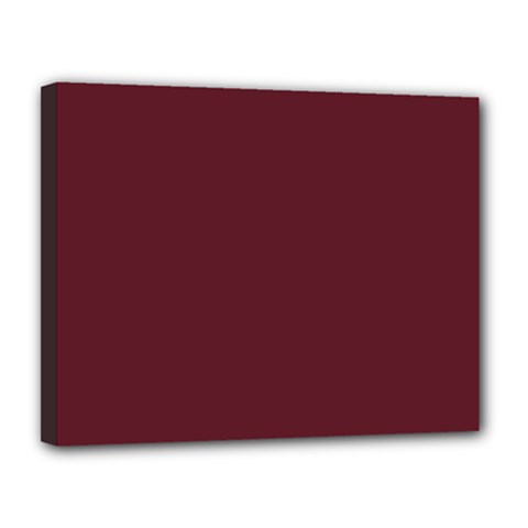 True Burgundy Color Canvas 14  X 11  (stretched) by SpinnyChairDesigns