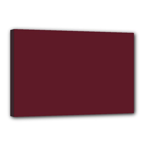 True Burgundy Color Canvas 18  X 12  (stretched) by SpinnyChairDesigns
