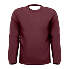 True Burgundy Color Men s Long Sleeve Tee by SpinnyChairDesigns