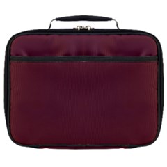 True Burgundy Color Full Print Lunch Bag by SpinnyChairDesigns