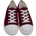 True Burgundy Color Women s Low Top Canvas Sneakers View1