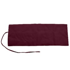 True Burgundy Color Roll Up Canvas Pencil Holder (s)