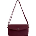 True Burgundy Color Removable Strap Clutch Bag View1