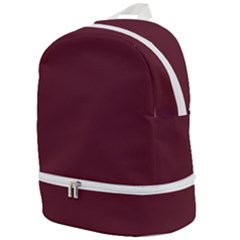 True Burgundy Color Zip Bottom Backpack by SpinnyChairDesigns
