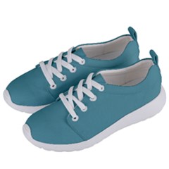 True Cadet Blue Teal Color Women s Lightweight Sports Shoes by SpinnyChairDesigns
