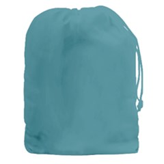 True Cadet Blue Teal Color Drawstring Pouch (3xl) by SpinnyChairDesigns