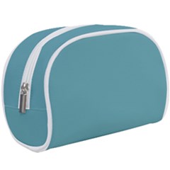 True Cadet Blue Teal Color Makeup Case (large) by SpinnyChairDesigns