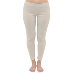 True Champagne Color Classic Winter Leggings by SpinnyChairDesigns