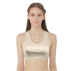 True Champagne Color Sports Bra With Border by SpinnyChairDesigns