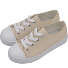 True Champagne Color Kids  Low Top Canvas Sneakers by SpinnyChairDesigns
