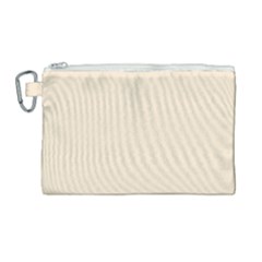 True Champagne Color Canvas Cosmetic Bag (large) by SpinnyChairDesigns