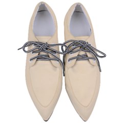 True Champagne Color Pointed Oxford Shoes by SpinnyChairDesigns