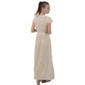 True Champagne Color Flutter Sleeve Maxi Dress View2