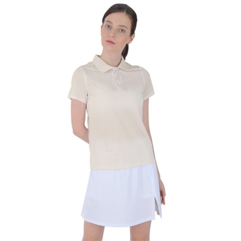 True Champagne Color Women s Polo Tee by SpinnyChairDesigns