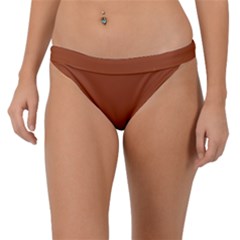 True Cinnamon Color Band Bikini Bottom by SpinnyChairDesigns