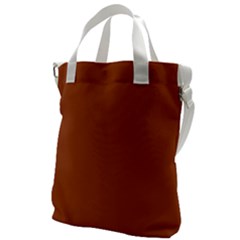 True Cinnamon Color Canvas Messenger Bag