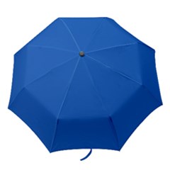 True Cobalt Blue Color Folding Umbrellas by SpinnyChairDesigns