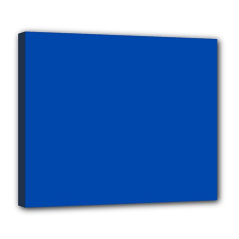 True Cobalt Blue Color Deluxe Canvas 24  X 20  (stretched) by SpinnyChairDesigns