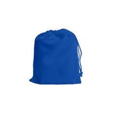 True Cobalt Blue Color Drawstring Pouch (small) by SpinnyChairDesigns