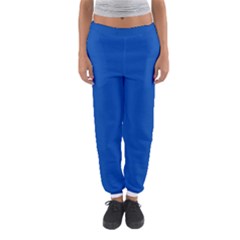 True Cobalt Blue Color Women s Jogger Sweatpants by SpinnyChairDesigns