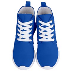 True Cobalt Blue Color Women s Lightweight High Top Sneakers by SpinnyChairDesigns