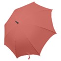 True Coral Pink Color Hook Handle Umbrellas (Medium) View2