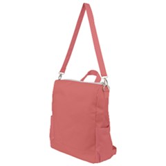 True Coral Pink Color Crossbody Backpack by SpinnyChairDesigns