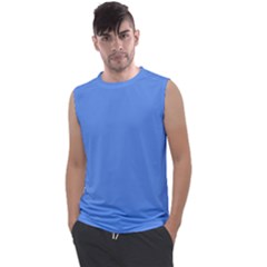 True Cornflower Blue Color Men s Regular Tank Top by SpinnyChairDesigns