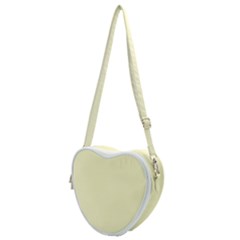 True Cream Color Heart Shoulder Bag by SpinnyChairDesigns