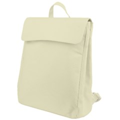 True Cream Color Flap Top Backpack by SpinnyChairDesigns