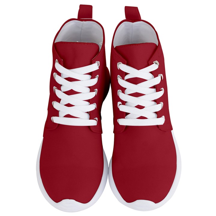 True Dark Red Color Women s Lightweight High Top Sneakers