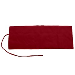 True Dark Red Color Roll Up Canvas Pencil Holder (s) by SpinnyChairDesigns