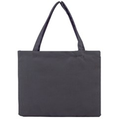 Dark Slate Grey Color Mini Tote Bag by SpinnyChairDesigns