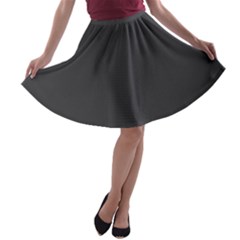 Dark Slate Grey Color A-line Skater Skirt by SpinnyChairDesigns