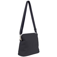 Dark Slate Grey Color Zipper Messenger Bag by SpinnyChairDesigns