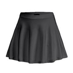 Dark Slate Grey Color Mini Flare Skirt by SpinnyChairDesigns