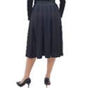 Dark Slate Grey Color Classic Velour Midi Skirt  View2