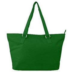 True Emerald Green Color Full Print Shoulder Bag by SpinnyChairDesigns
