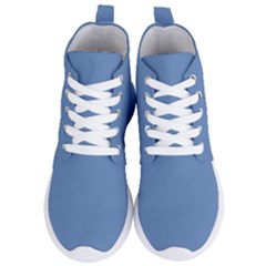Faded Blue Color Women s Lightweight High Top Sneakers by SpinnyChairDesigns