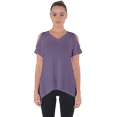 Grape Compote Purple Color Cut Out Side Drop Tee by SpinnyChairDesigns