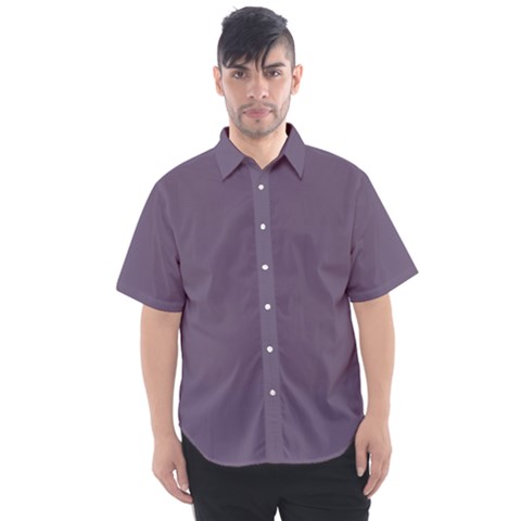 Grape Compote Purple Color Men s Short Sleeve Shirt by SpinnyChairDesigns